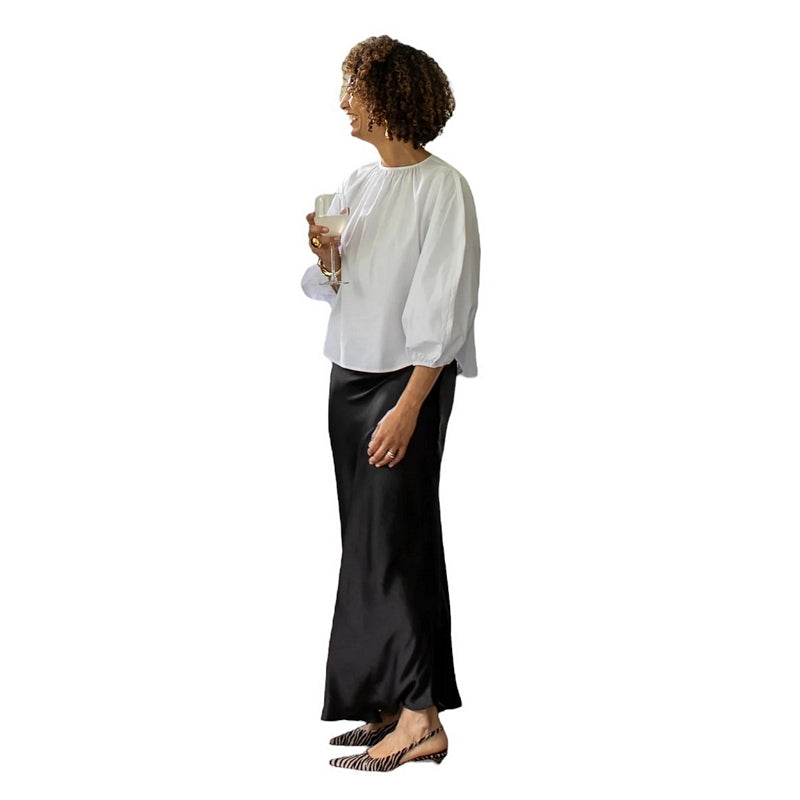 Chalk Clothing Gina Skirt Black on model side