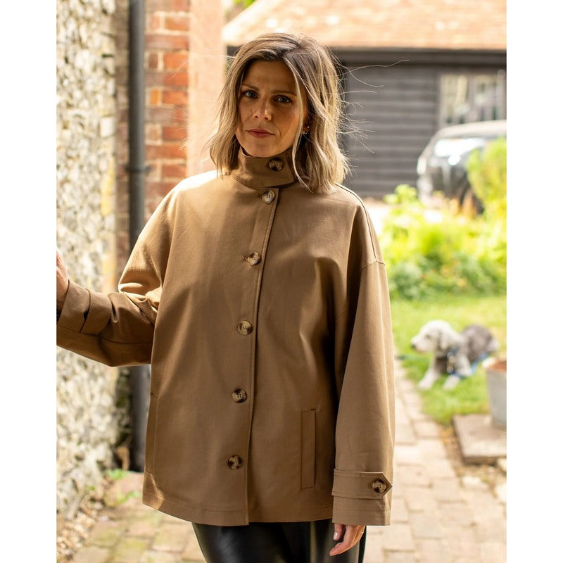 Chalk Clothing Jada Jacket Beige on model lifestyle 1