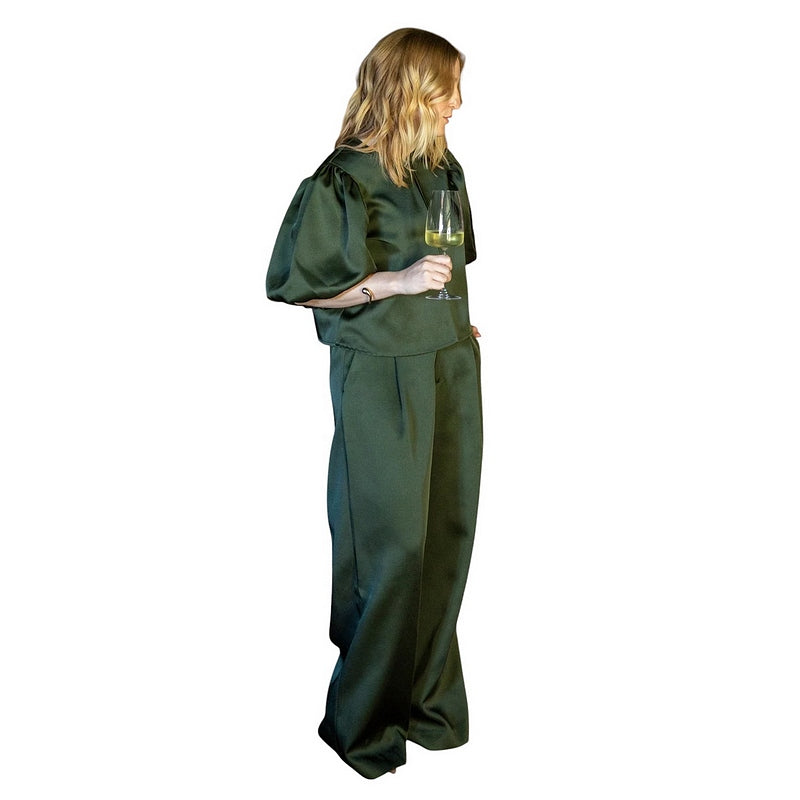 Chalk Clothing Jessica Jacket Forest Green on model side