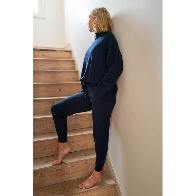 Chalk Clothing Lucy Knit Lounge Pants in Navy lifestyle