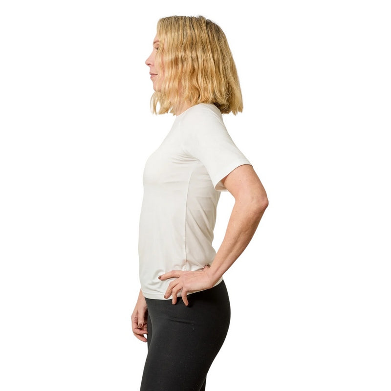 Chalk Clothing Maddie Top Cream White on model side