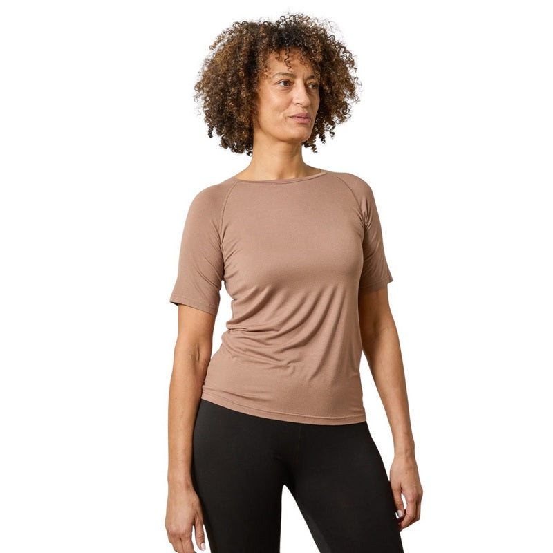 Chalk Clothing Maddie Top Mocha on model front