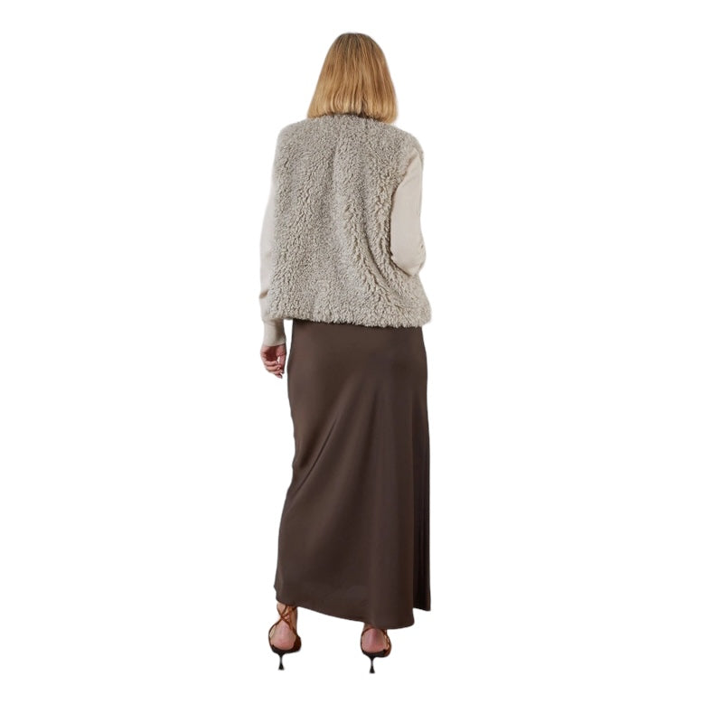 Chalk Clothing Maeve Skirt Chocolate on model rear