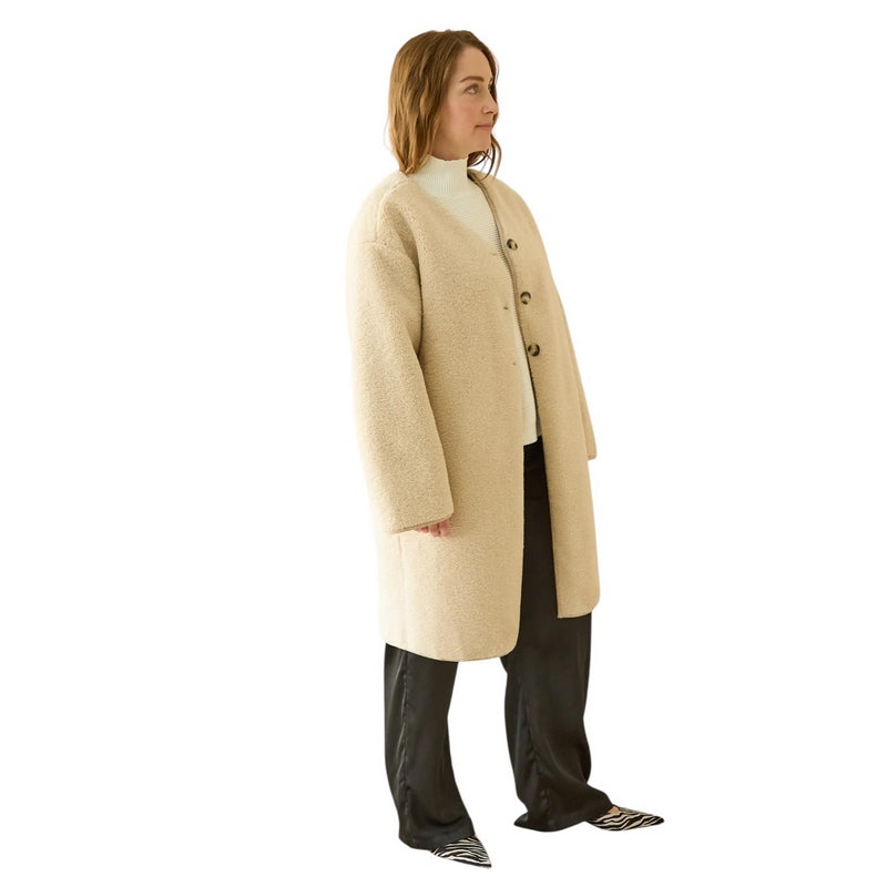 Chalk Clothing Maggie Coat Cream One Size on model main