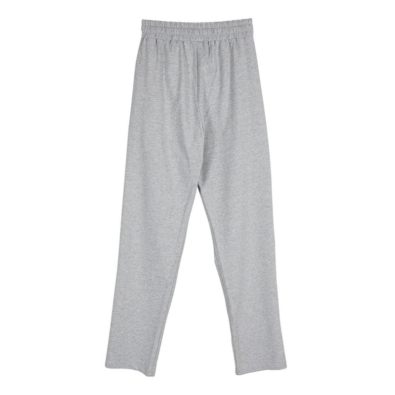 Chalk Clothing Marnie Cotton Trousers in Marl Grey back