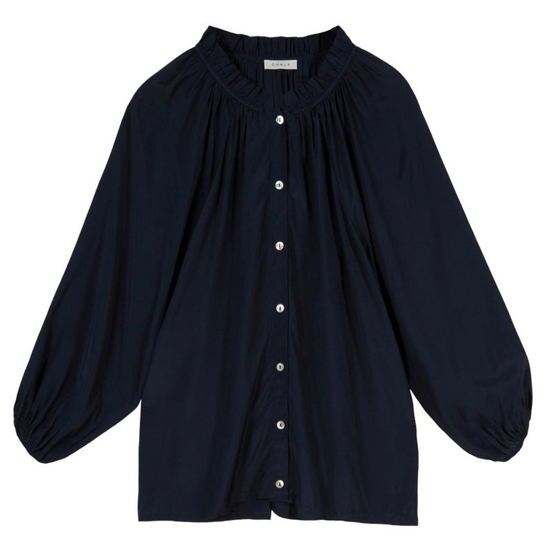 Chalk Clothing Michelle Shirt in Navy front