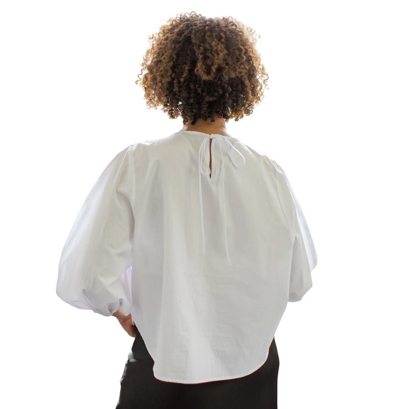 Chalk Clothing Penelope Shirt White on model rear