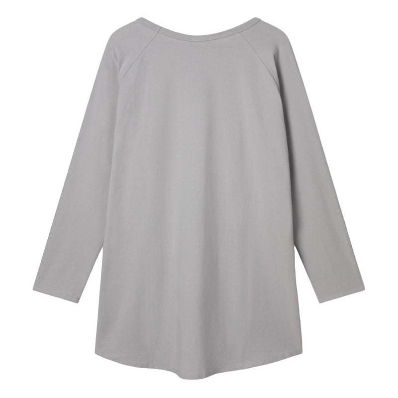 Chalk Clothing Robyn Organic Cotton Jersey Top in Dove Grey back
