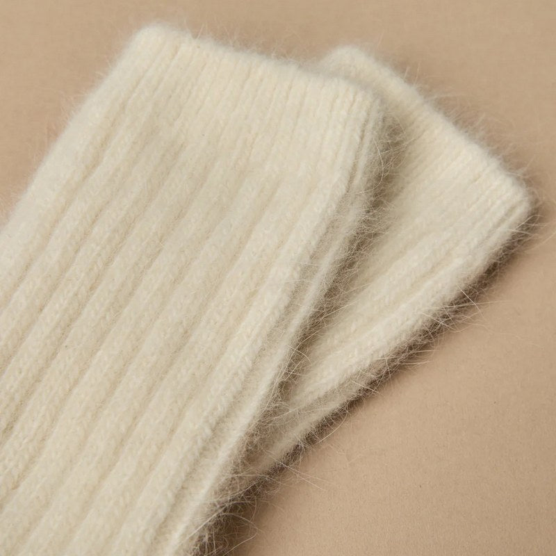 Chalk Clothing Soft Angora Socks Ivory detail