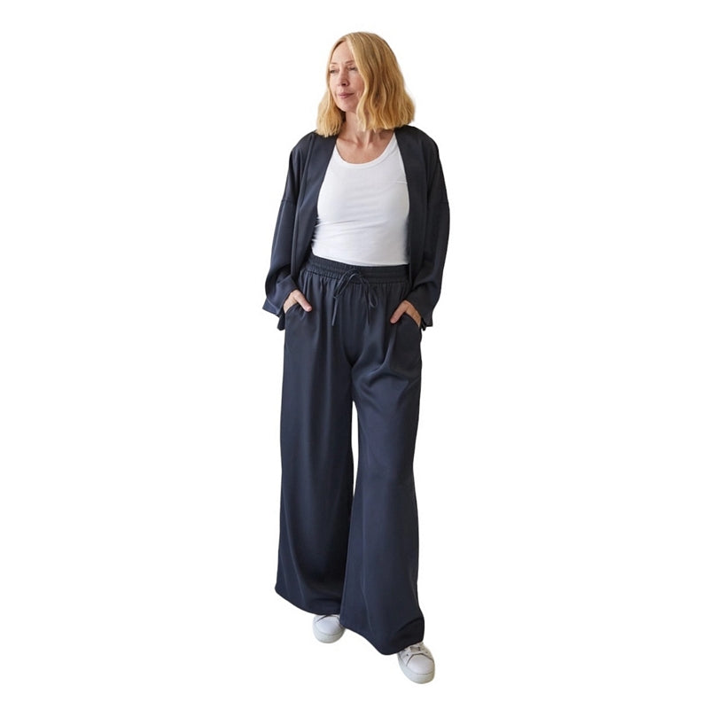Chalk Clothing Thea Pant in Gun Metal One Size on model main