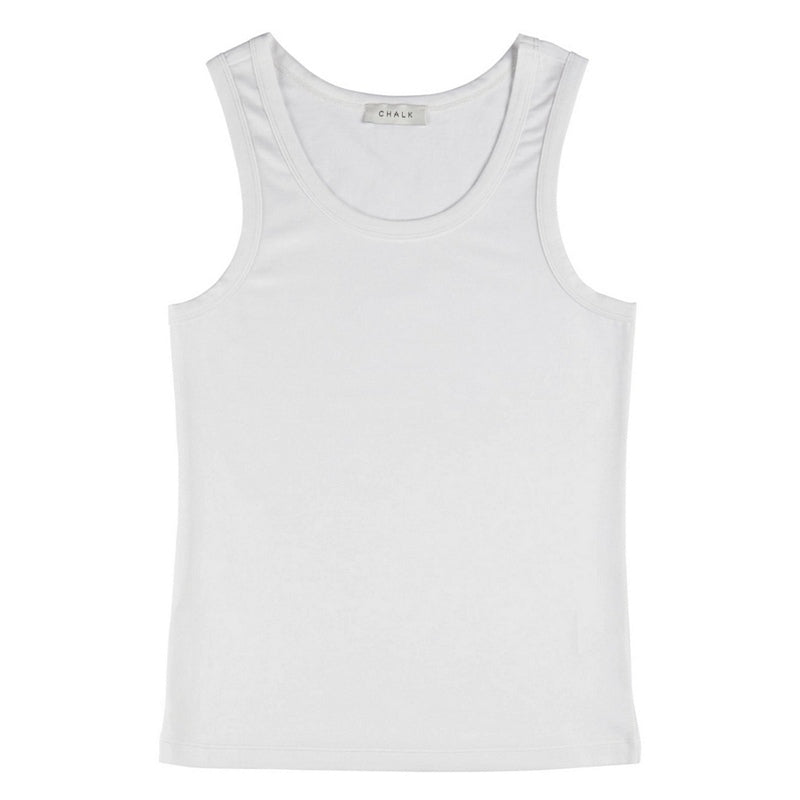 Chalk Clothing Toni Cotton Vest Top White front