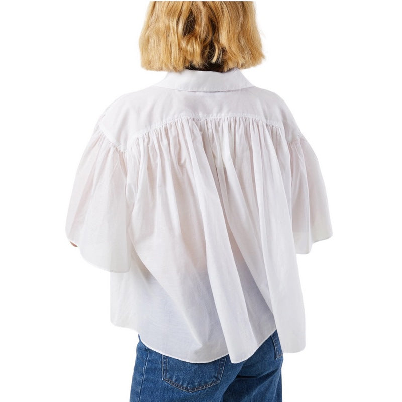 Chalk Clothing UK Alice Shirt White on model rear