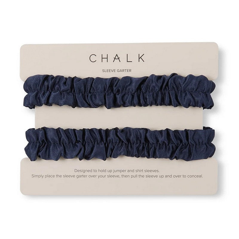 Chalk Clothing UK Belinda Sleeve Garters Navy