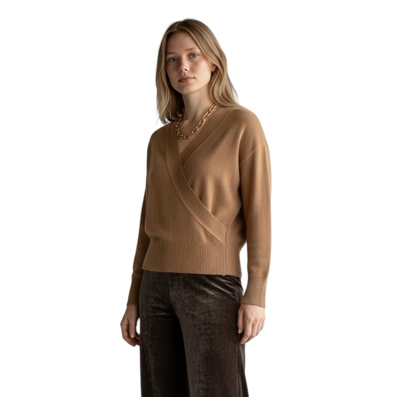 Chalk Clothing UK Emily Jumper Camel on model front