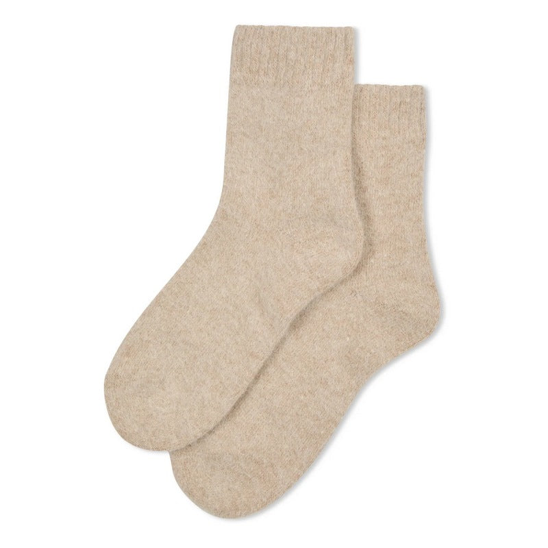 Chalk Clothing UK Soft Angora Socks Beige main