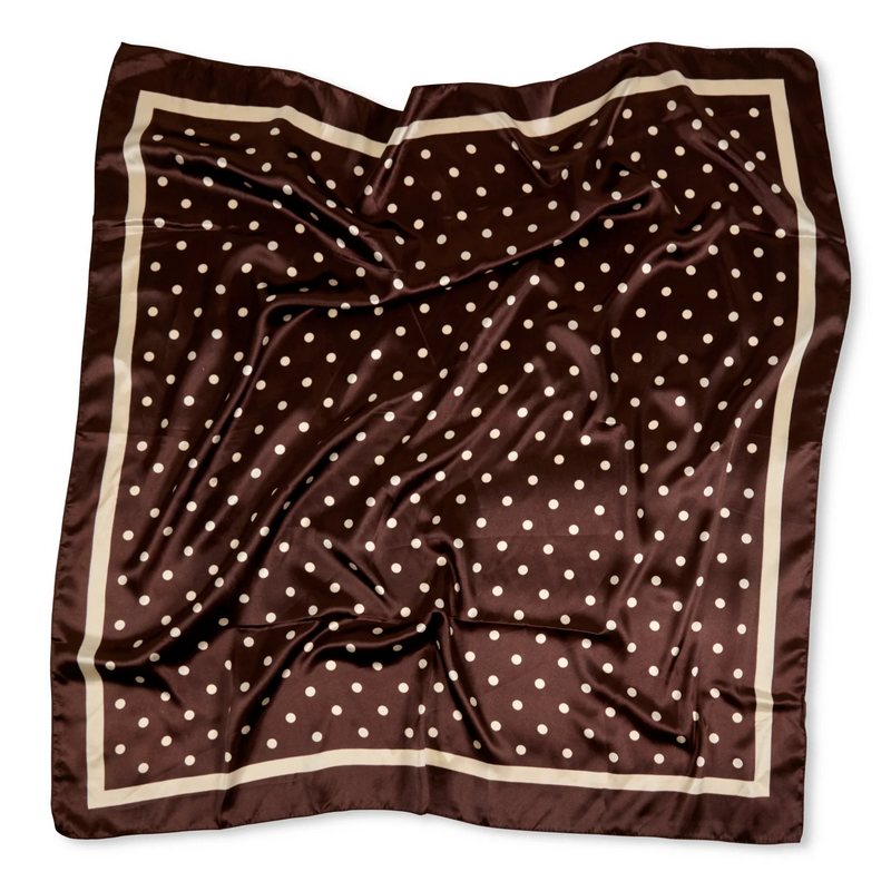 Chalk Clothing UK Wren Scarf Small Spot Brown main