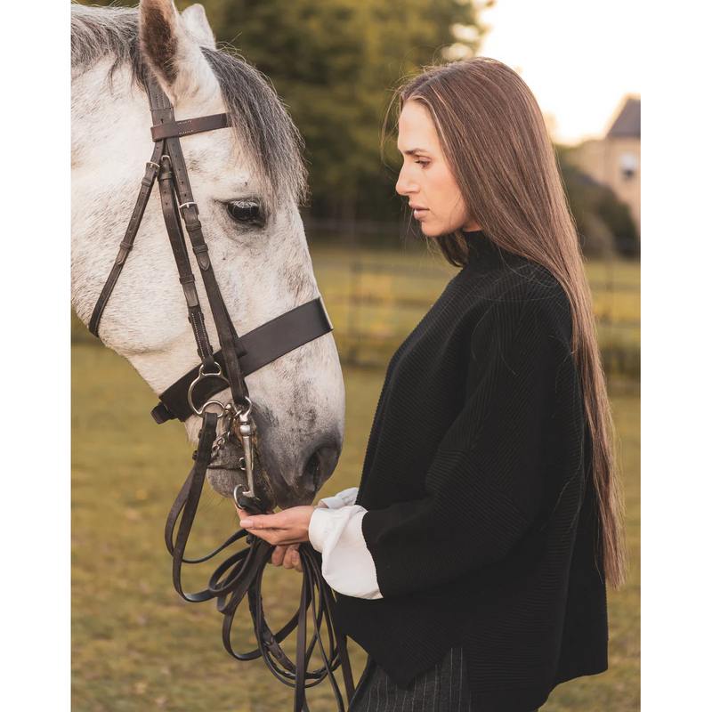 Chalk Clothing Vicki Cotton Jumper Black on model lifestyle 3