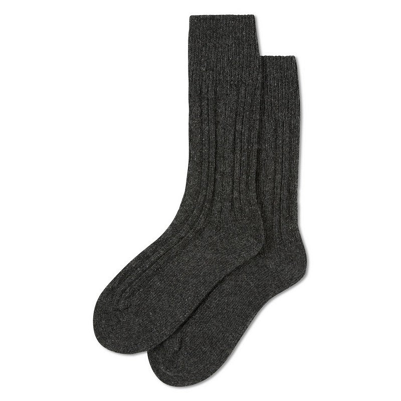 Chalk Clothing Wool Cable Socks Dark Charcoal main