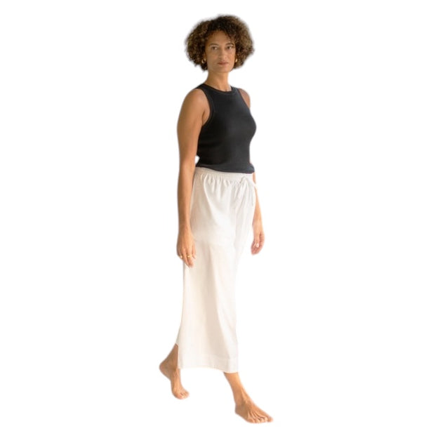 Chalk UK Clothing Carrie Culottes White One Size on model front