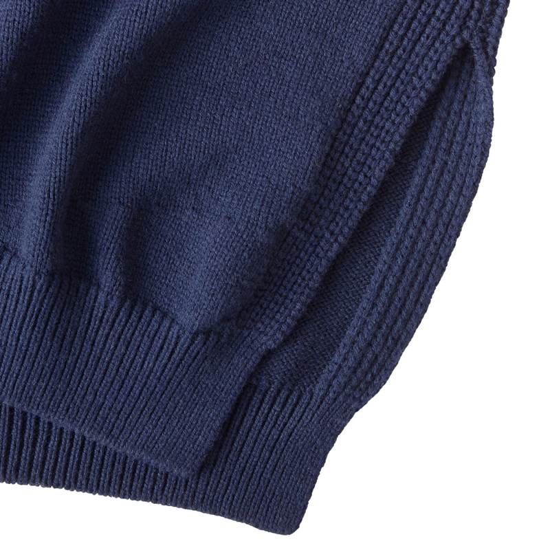 Chalk UK Clothing Maria Jumper in Dark Navy slit detail