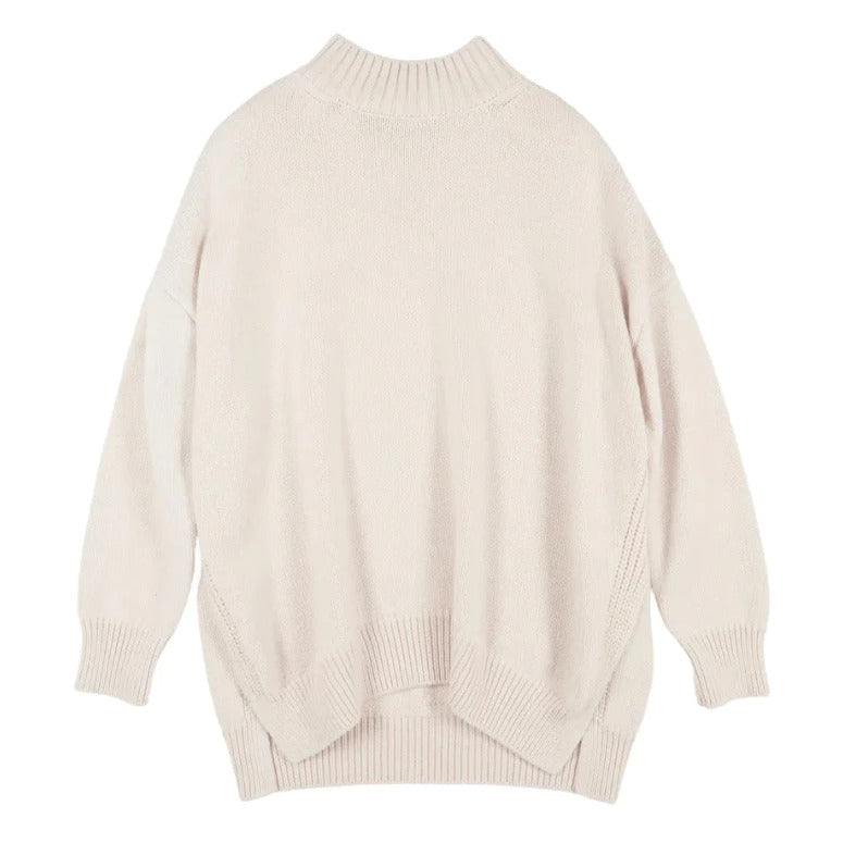 Chalk UK Clothing Maria Jumper in Light Oatmeal 7048-2853 front