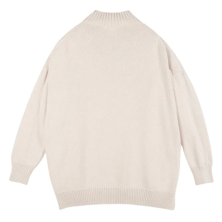Chalk UK Clothing Maria Jumper in Light Oatmeal 7048-2853 back