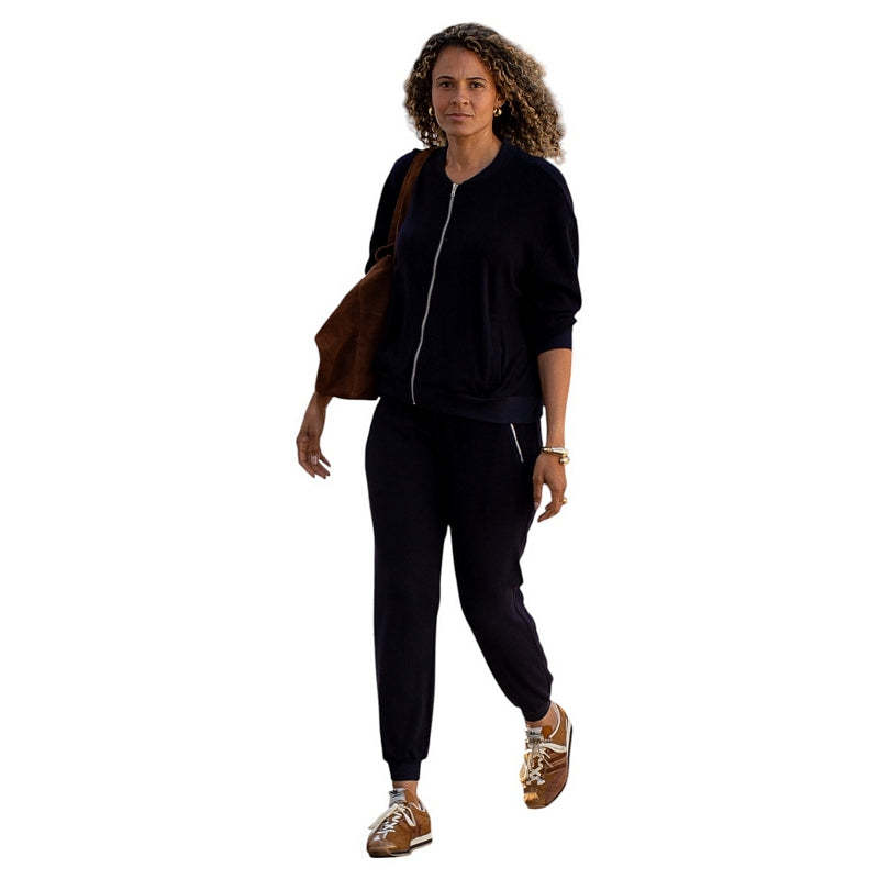 Chalk UK Ella Jersey Trousers Midnight on model main