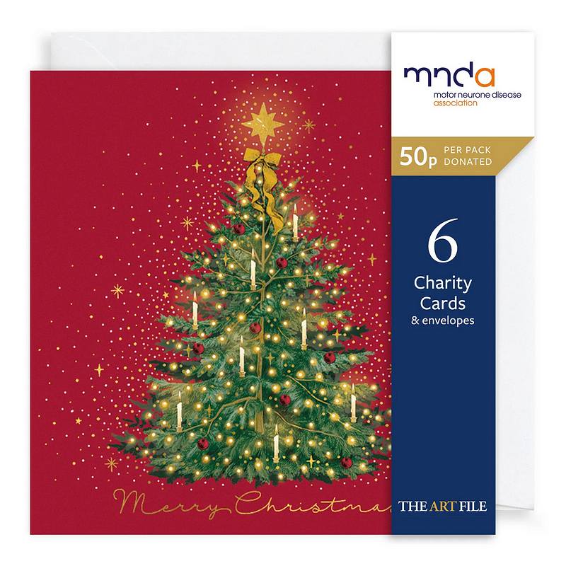 Charity Christmas Cards 6 Pack Christmas Tree and Candles XP439 pack front