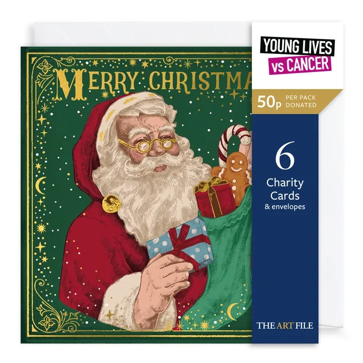Charity Christmas Cards 6 Pack Storybook Santa XP442 pack front