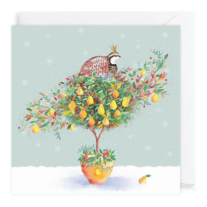 Charity Christmas Cards Pack - Partridge In A Gold Pear Tree XP423 card front