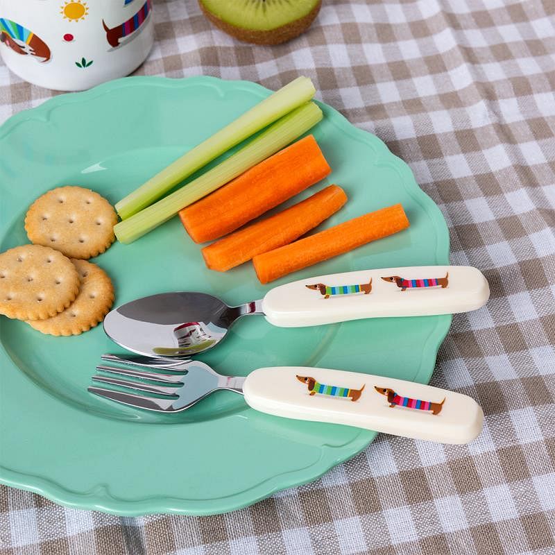 Children's Cutlery Set Sunny Sausage Dog 30944 lifestyle