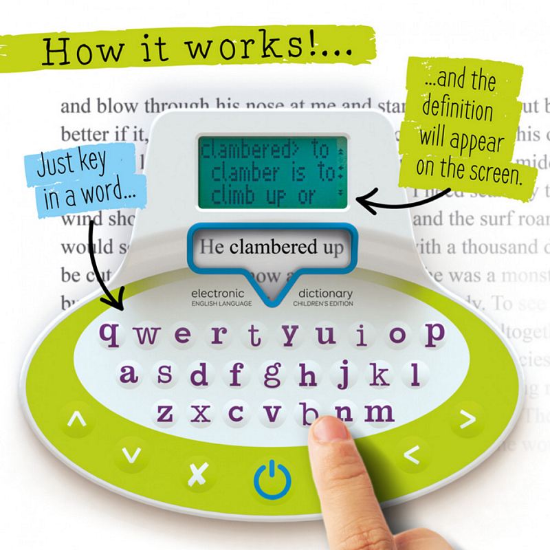 Children's Electronic Dictionary Bookmark 35001 in use