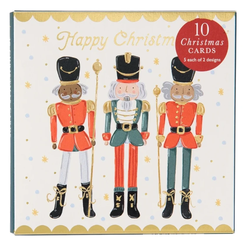 Christmas Cards 10 Pack Nutcracker Scenes WAX128 box
