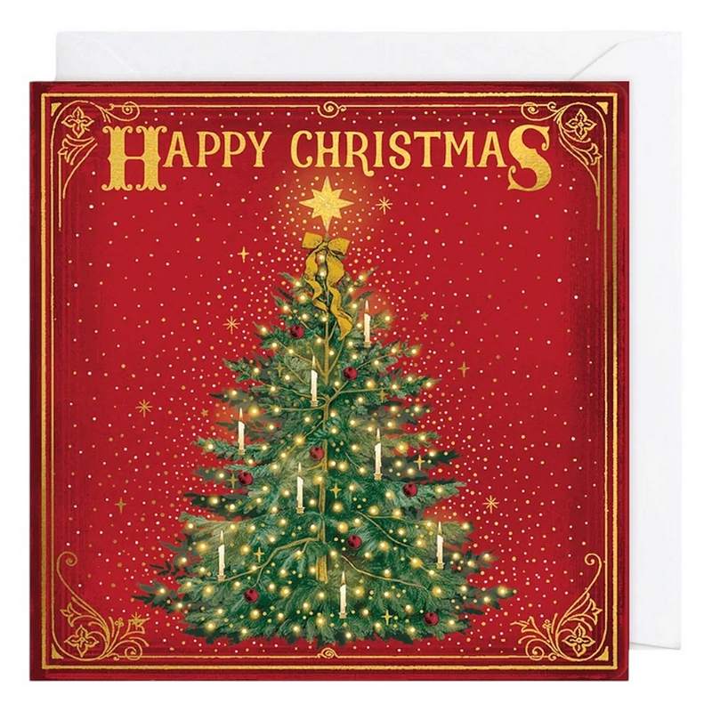 Christmas Cards 10 Pack Storybook Santa and Tree WAX130 card 2