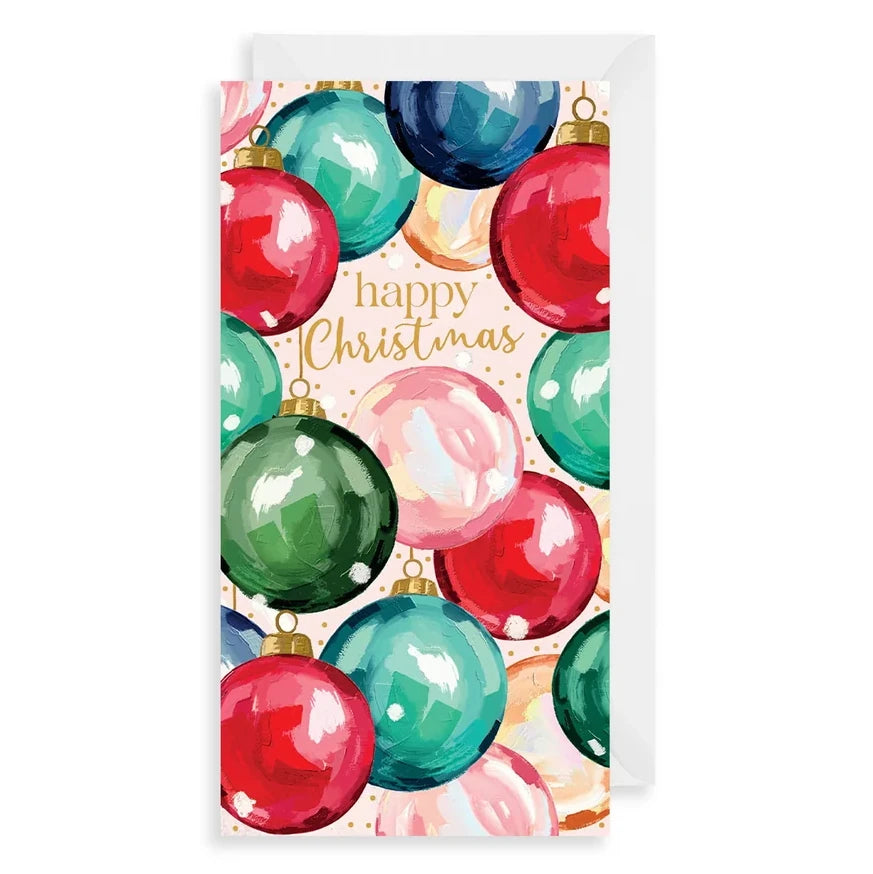Happy Christmas Baubles Money Wallet WW89