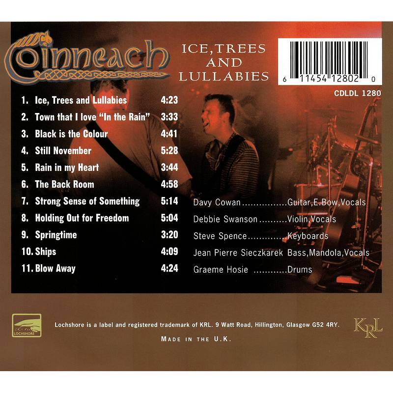 Coinneach Ice Trees And Lullabies CDLDL1280 track list