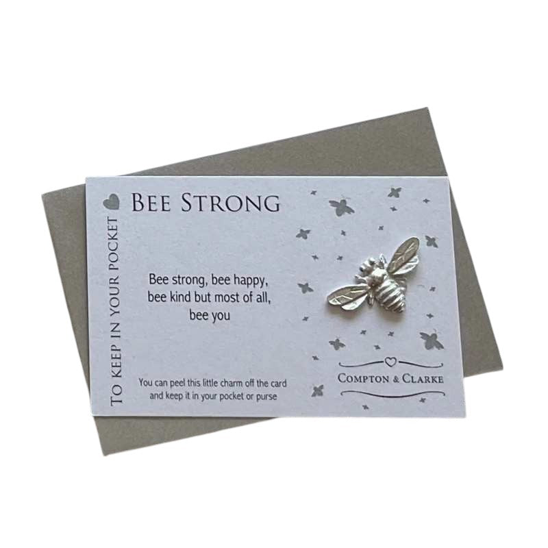 Compton & Clarke CC217 Bee Strong Carded Charm