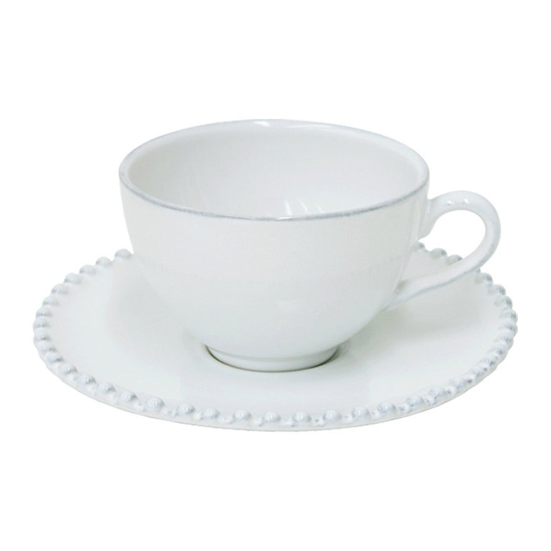 Costa Nova Portugal Pearl White Tea Cup & Saucer 3001239 main