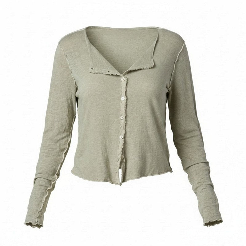 Cut Loose Clothing Crop Cardi Balsam Green 4038525 front