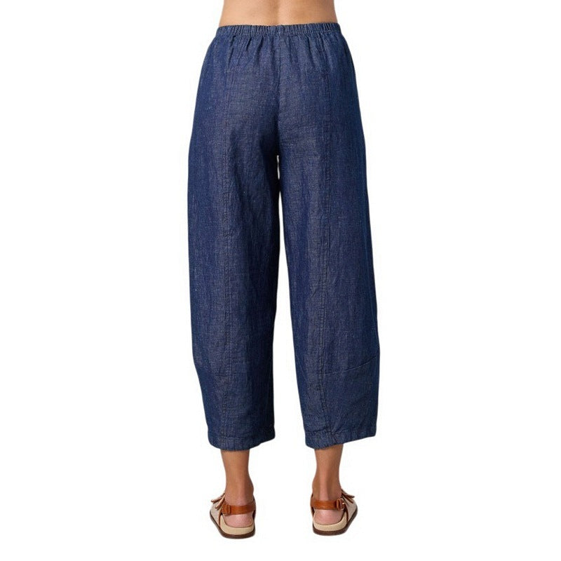 Cut Loose Clothing Lantern Trousers Laundered Denim 0522388 model back