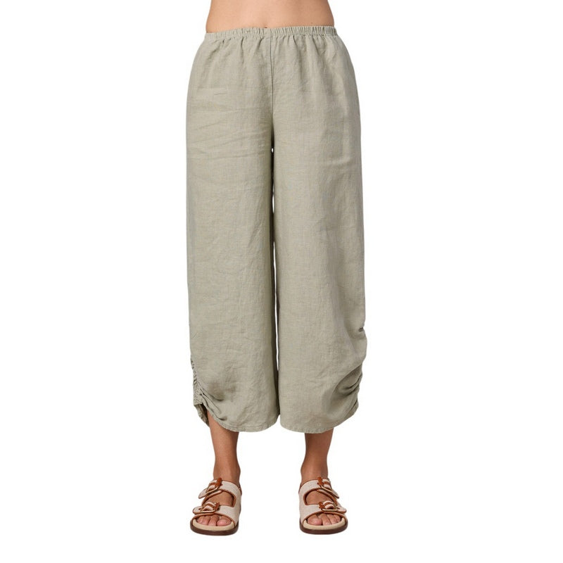 Cut Loose Clothing Ruched Trousers with Pockets Balsam Green 4402938 model