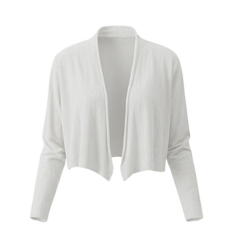 Cut Loose Clothing Cropped Cardigan Cotton/Linen White 5017388 front