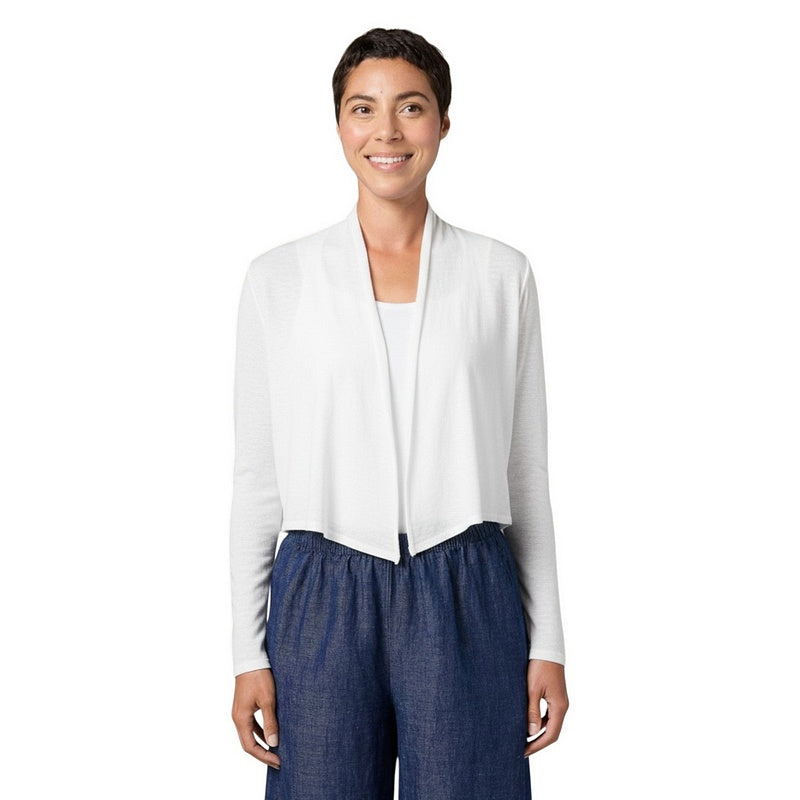 Cut Loose Clothing Cropped Cardigan Cotton/Linen White 5017388 model