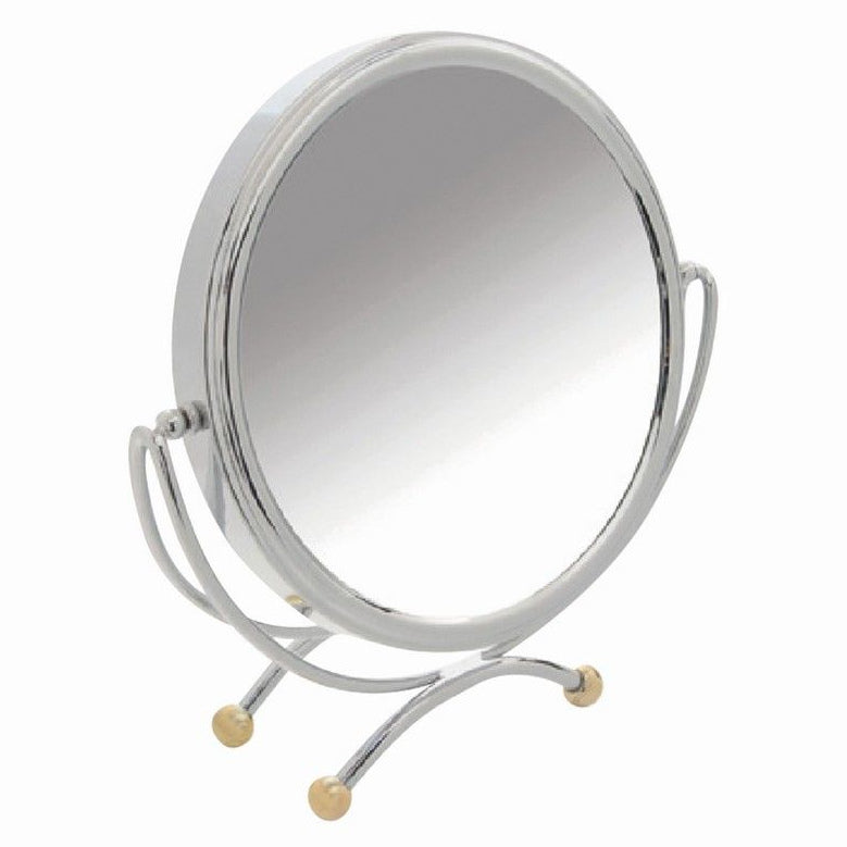 Danielle Creations Chrome and Gold Table Mirror D821  front