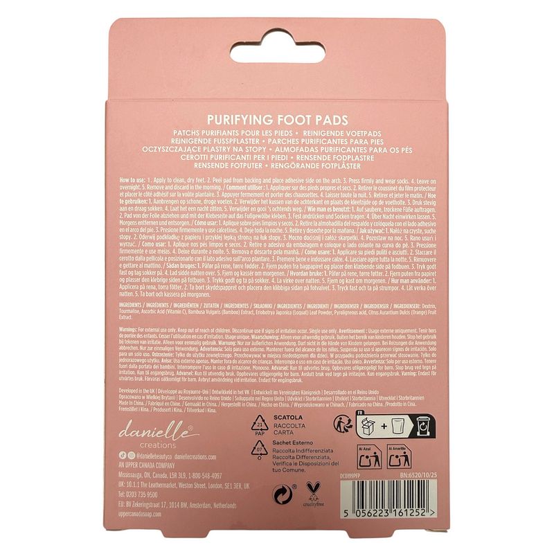 Danielle Creations Purifying Foot Pads 10 Pack DC0199PFP rear