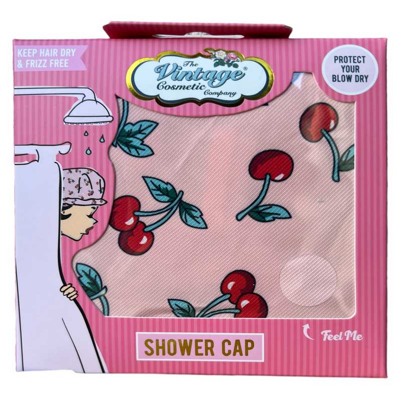 Danielle Creations Shower Cap Cherry Print 10SCCP front