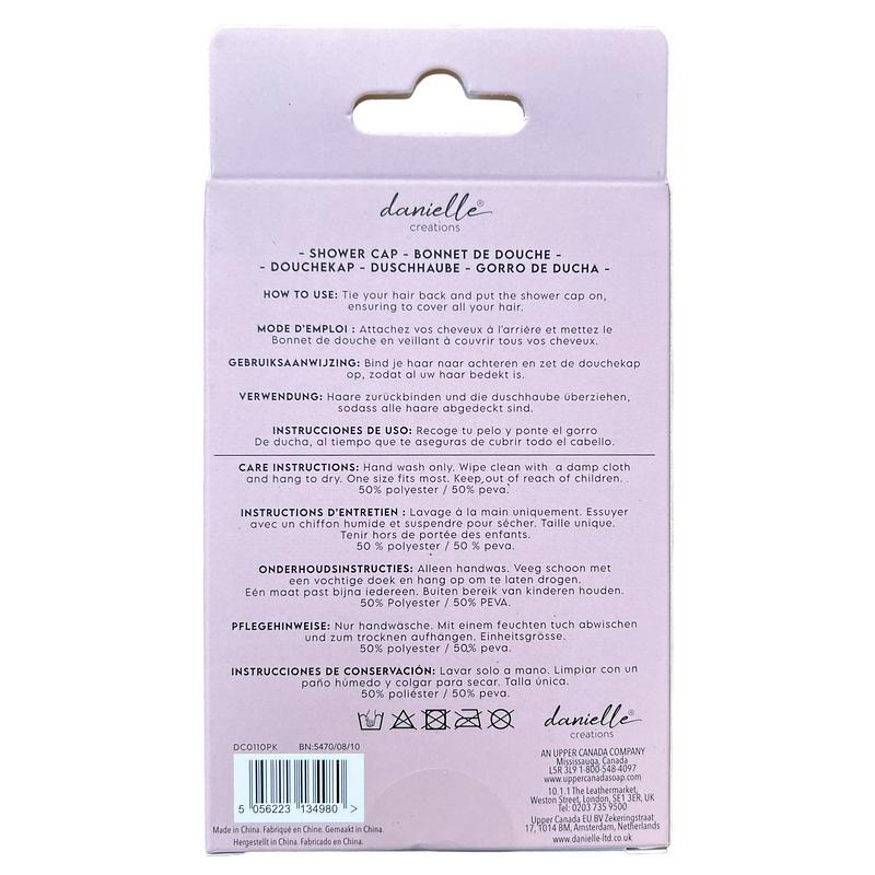 Danielle Creations Shower Cap Pink Love Is In The Hair DC0110PK rear