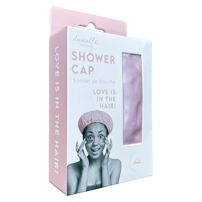 Danielle Creations Shower Cap Pink Love Is In The Hair DC0110PK side