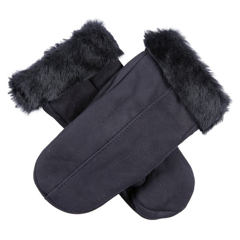 Dents Alice Women's Sheepskin Nappa Mittens Navy 7-1060 main