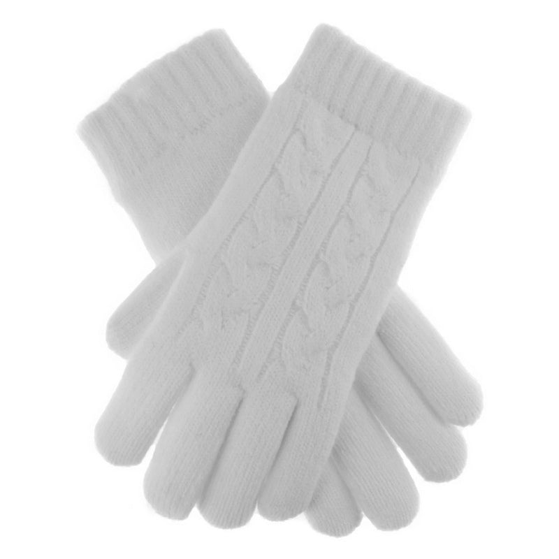 Dents Cable Knit Fleece Lining Glove Winter White 6-3186 main